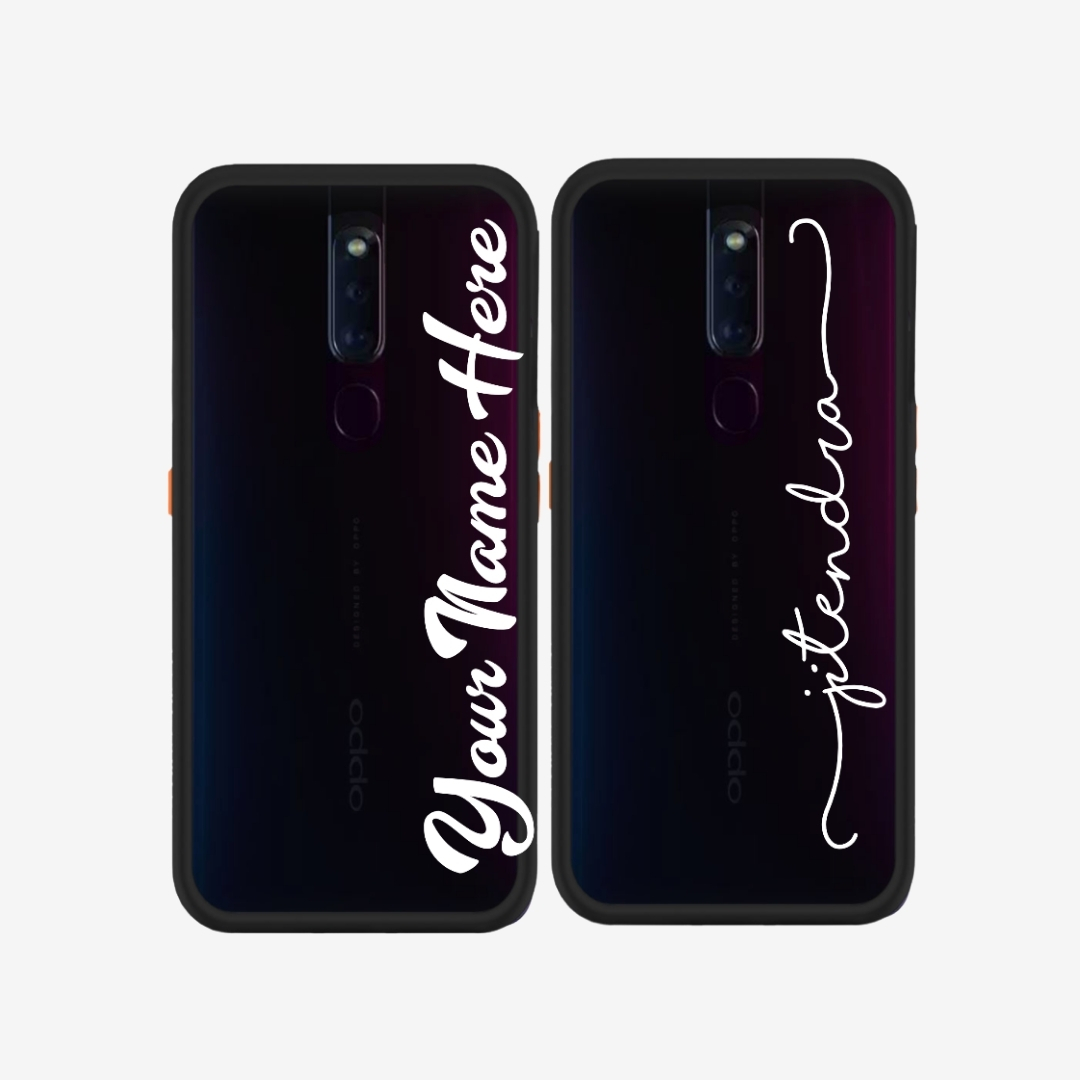 Oppo Custom Text Frosted Art Name Case