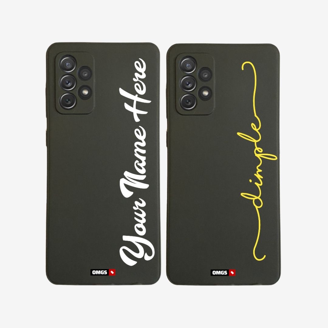 Custom Text Samsung Black TPU Case