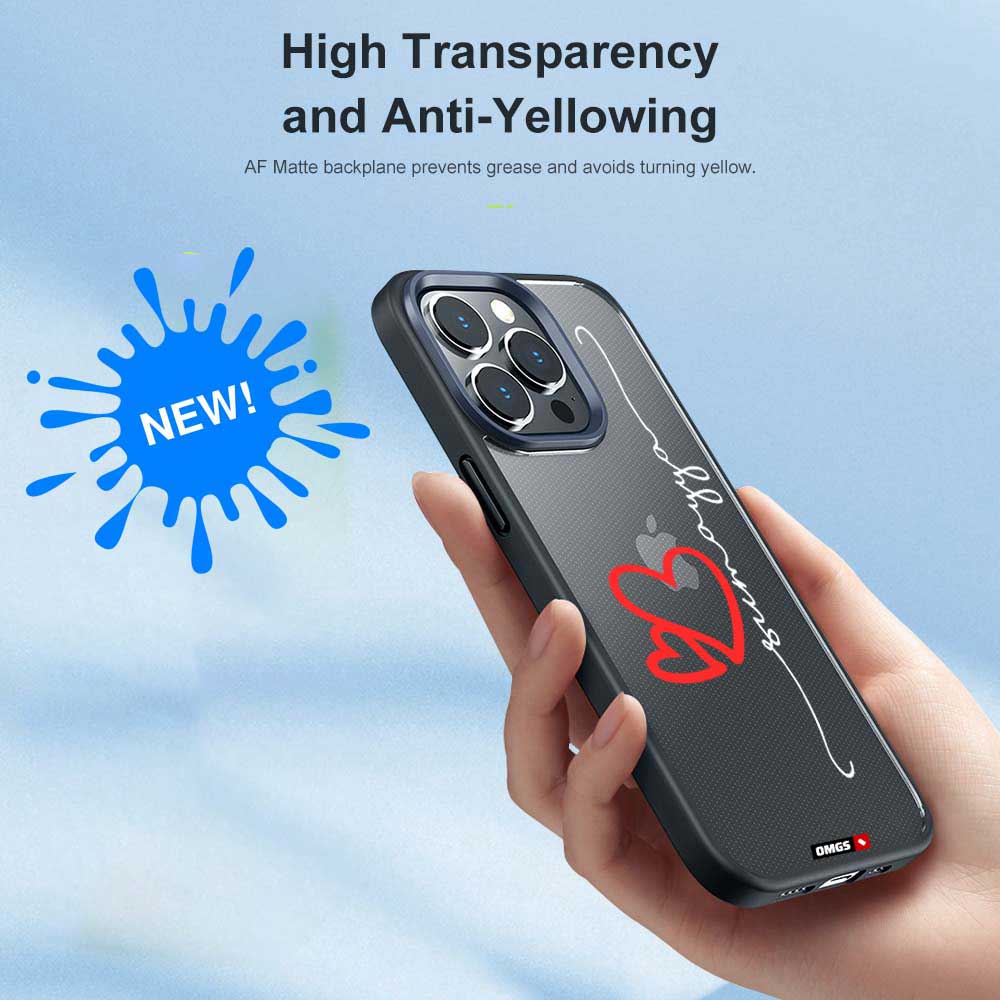 Custom Art iPhone 13 Luxury Anti-knock Translucent Bumper Case