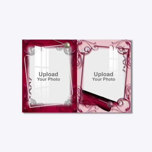Pink Acrylic 2 Photos Frame
