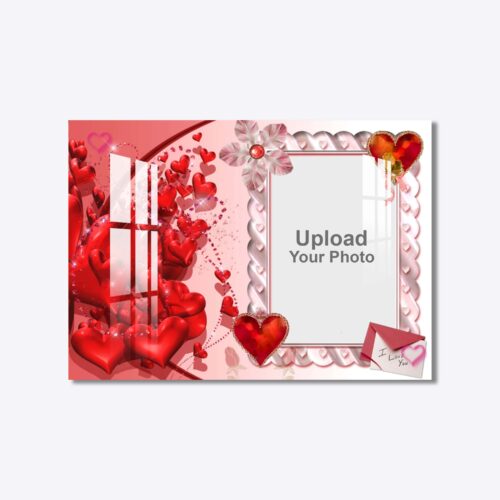 Red Hearts Acrylic Photo Frame