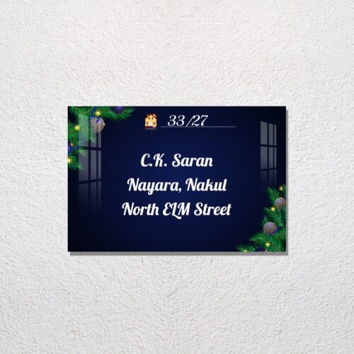 Christmas Acrylic Designer Name Plate