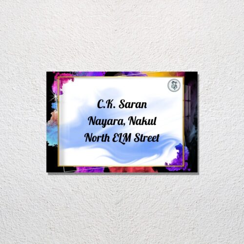 Colorful Acrylic Designer Name Plate
