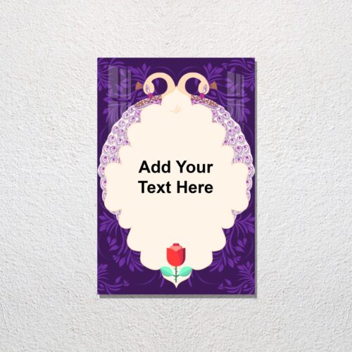 Peacock Pair Design Acrylic Name Plate