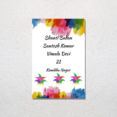 Watercolor Design Acrylic Name Plate