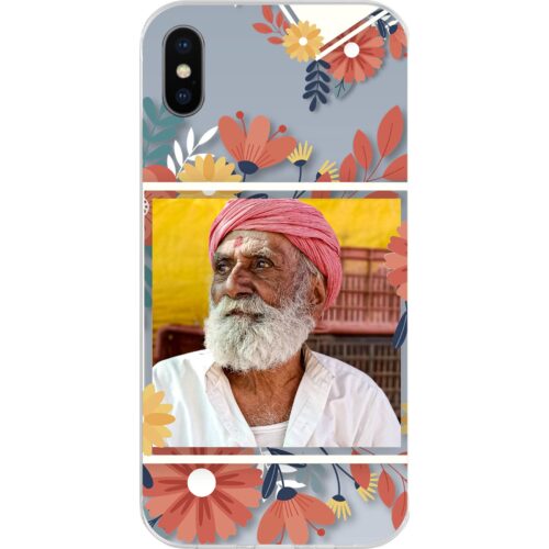 Flower Frame Photo Case for iPhone XS