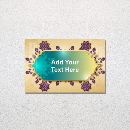 Peacock Feathers Acrylic Designer Name Plate