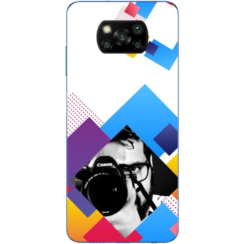 Abstract Rectangle Photo Case for Poco X3