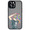 Girl Full Color Hair With Rocker iPhone Case