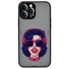 Girl Wearing Headphone iPhone Case