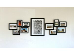 Your Instagram photos printed on acrylic and displayed on the wall.