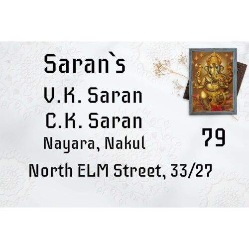 Bappa Design Acrylic Name Plate