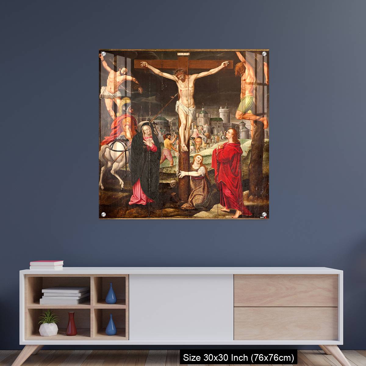 OMGs Acrylic Wall Decor – Ghent - Crucifixion paint on the wood