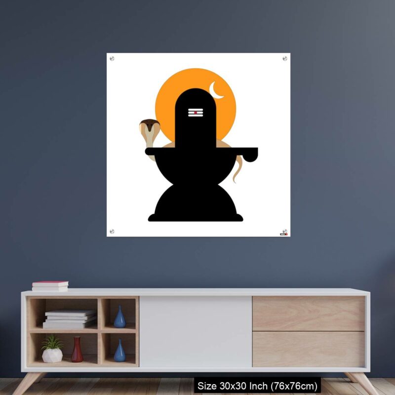 OMGs Acrylic Wall Decor – Shiva Lingam  with snake