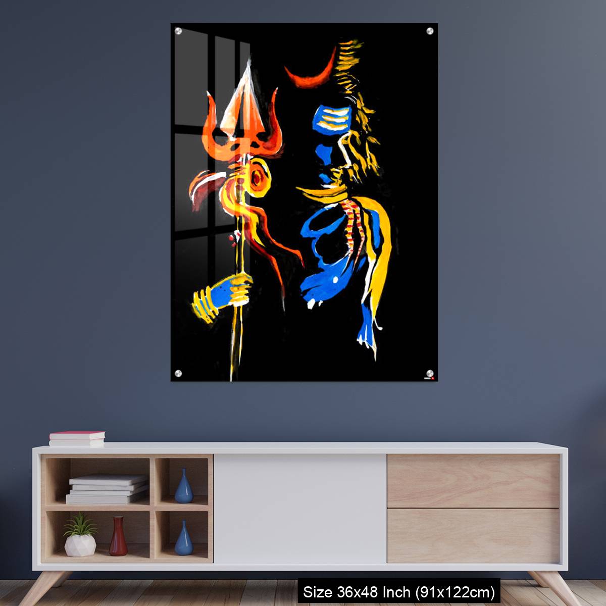 OMGs Acrylic Wall Decor – Lord Shiva with his trishul