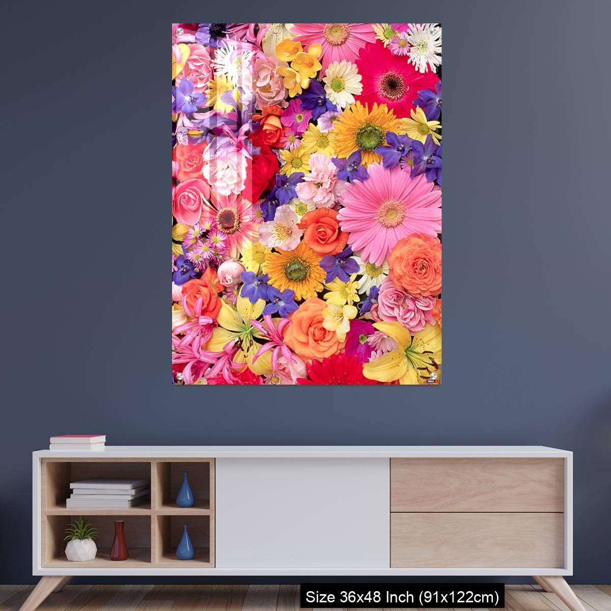 OMGs Acrylic Wall Decor – Colorful Flower Montage