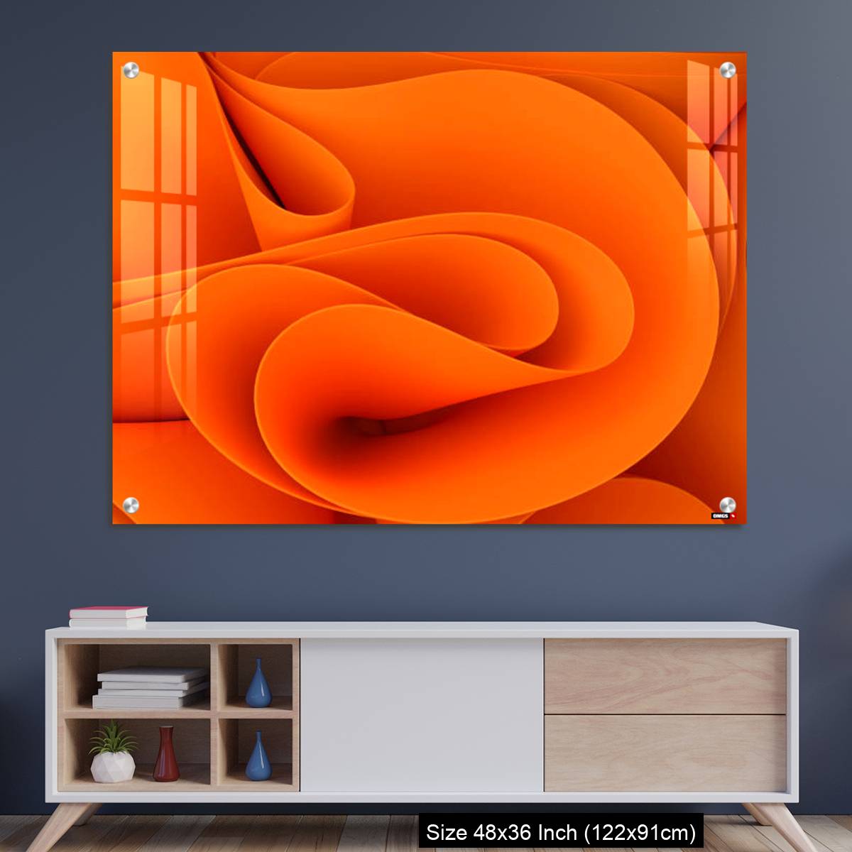 OMGs Acrylic Wall Decor – Wavy swirly fabric.