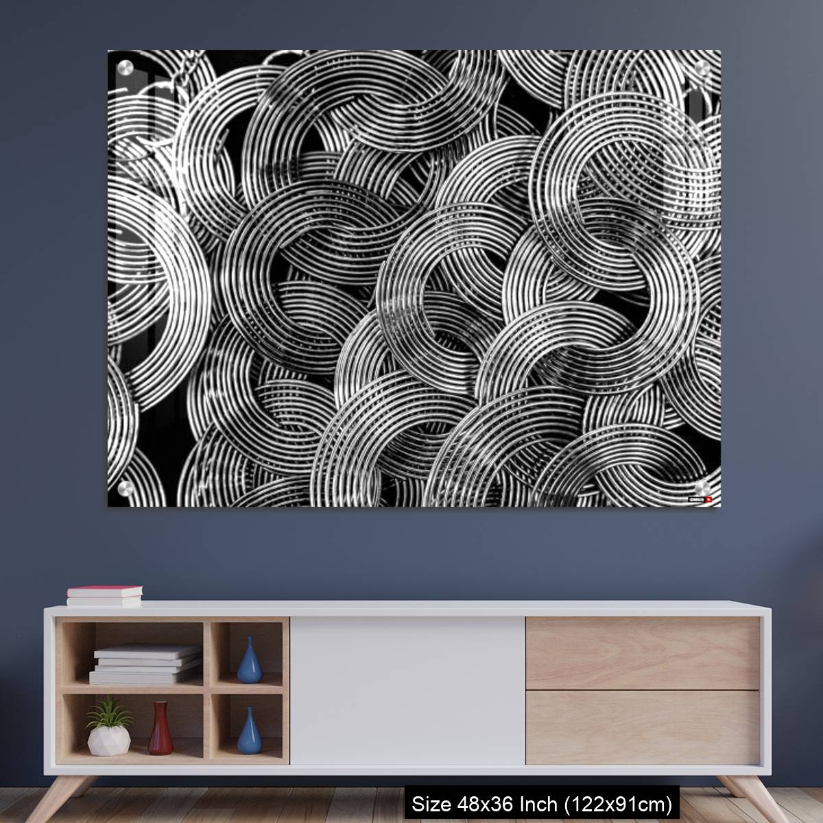 OMGs Acrylic Wall Decor – Beautiful photo of Necklace with Interlocked concentric circles