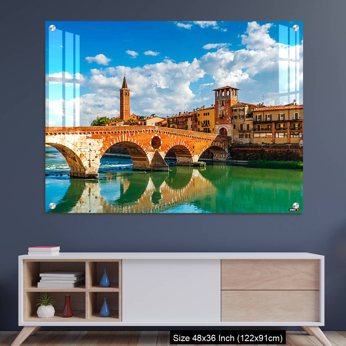 OMGs Acrylic Wall Decor – Bridge Ponte Pietra in Verona on Adige river