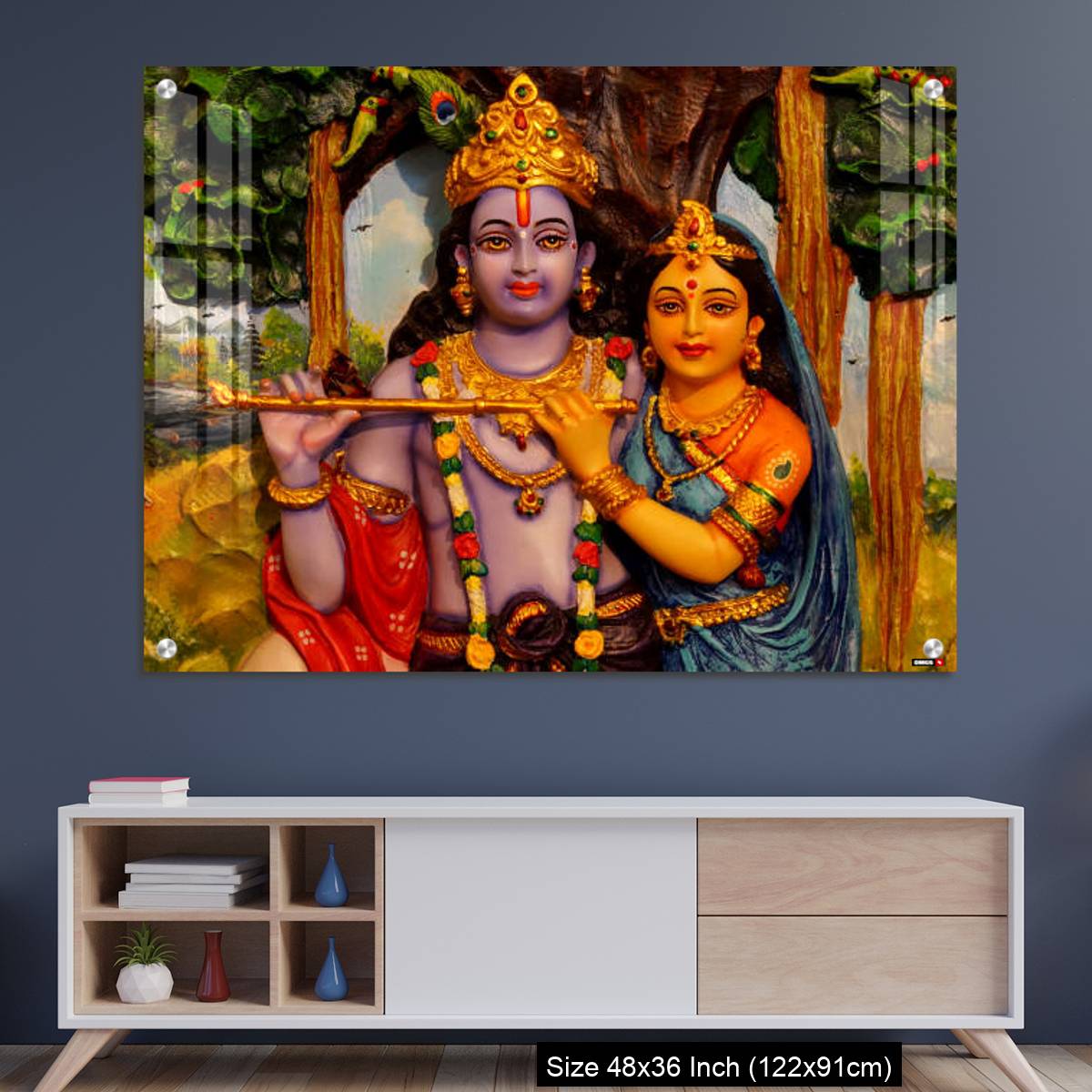 OMGs Acrylic Wall Decor – Krishna and Radha