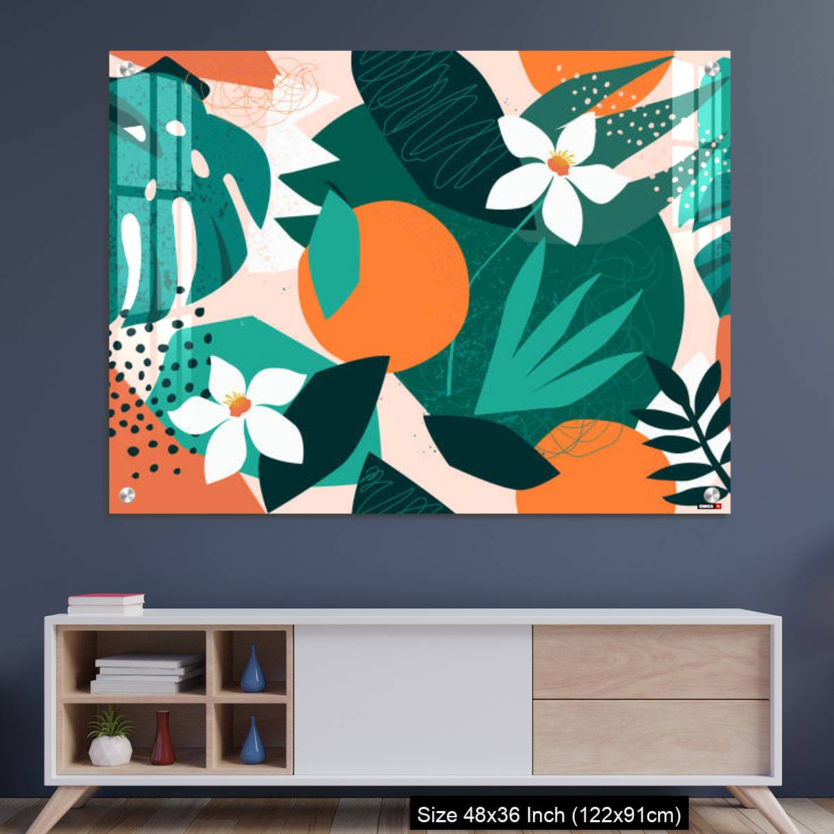 OMGs Acrylic Wall Decor – Collage contemporary floral seamless pattern