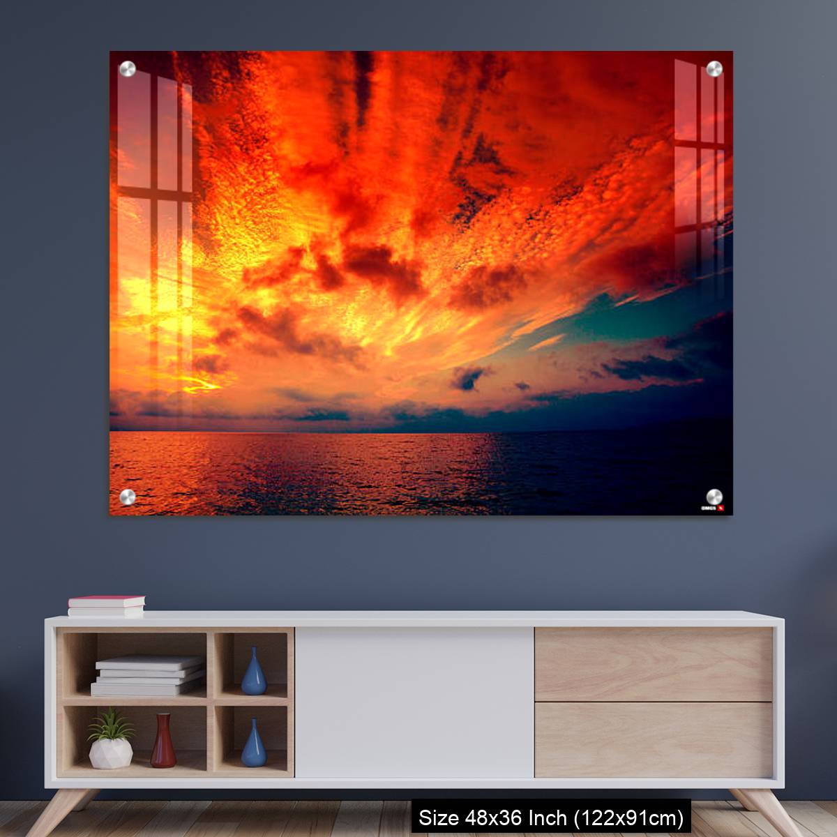 OMGs Acrylic Wall Decor – Early morning, burned sunrise over sea