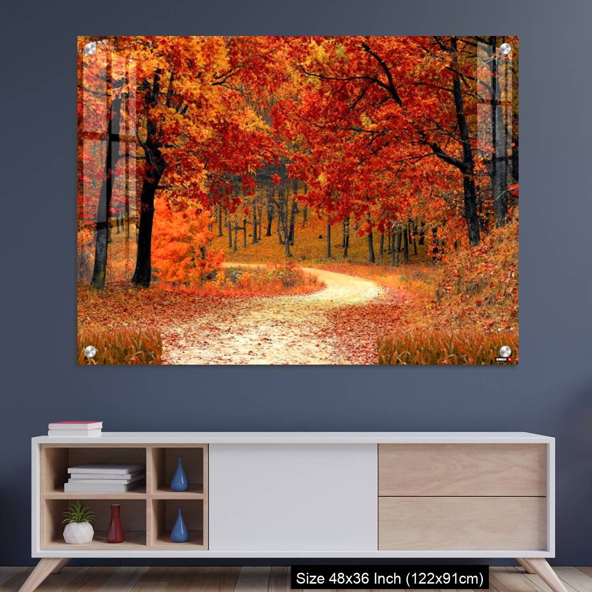OMGs Acrylic Wall Decor – England-Foggy path in the autumn park