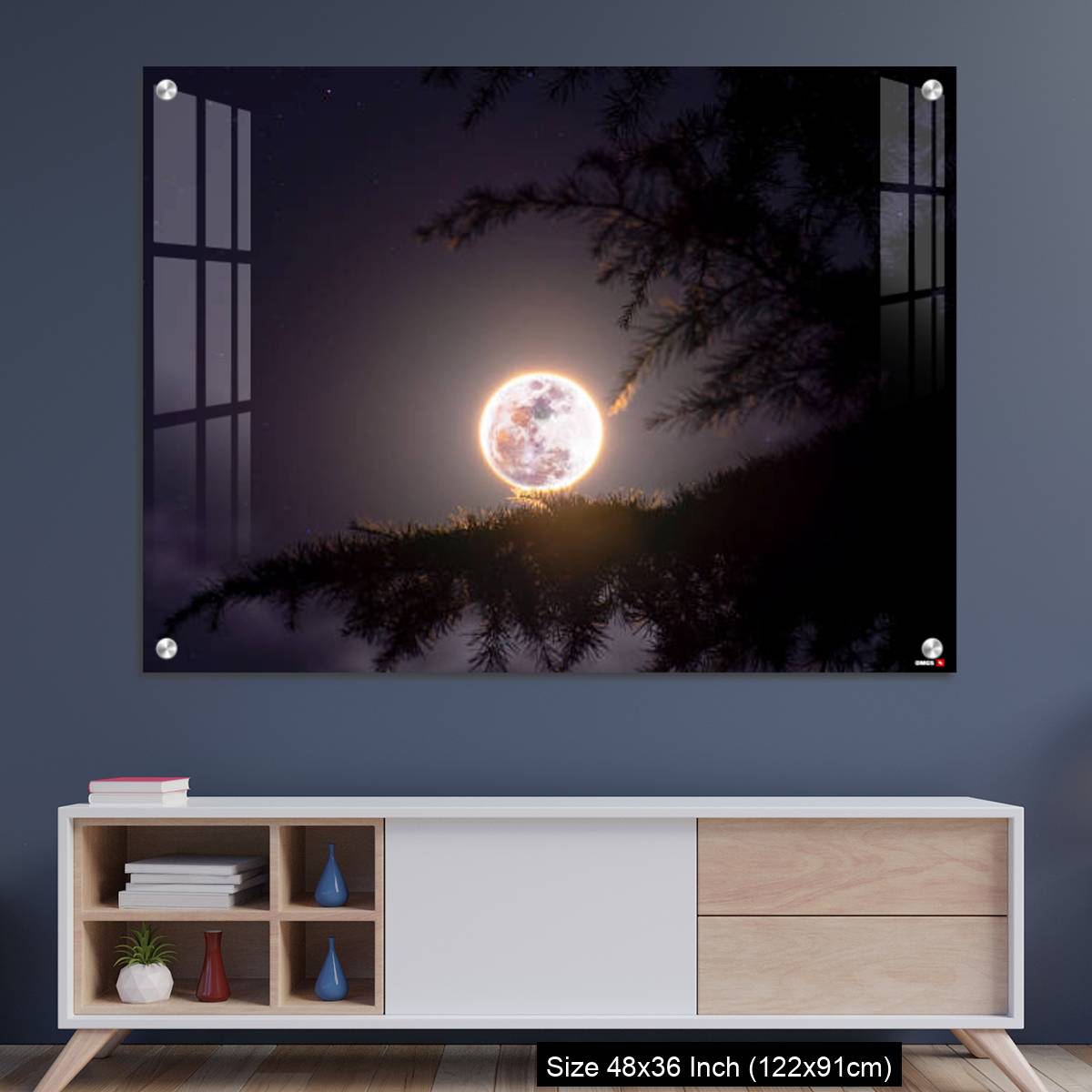 OMGs Acrylic Wall Decor – February's full Moon - The Snow Moon