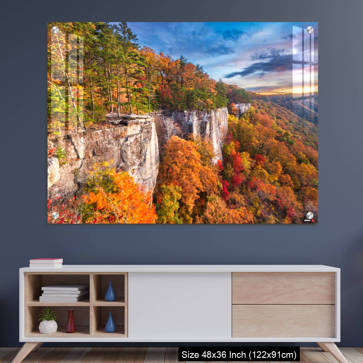OMGs Acrylic Wall Decor – New River Gorge, West Virgnia, USA autumn morning
