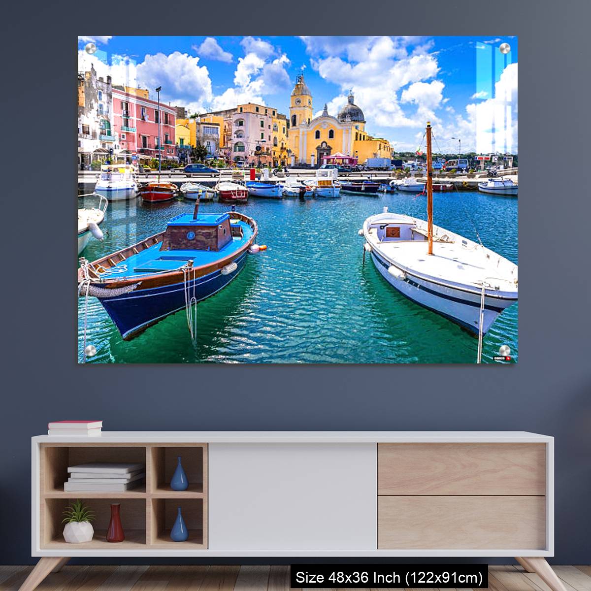 OMGs Acrylic Wall Decor – colorful Procida island in Campania, Italy