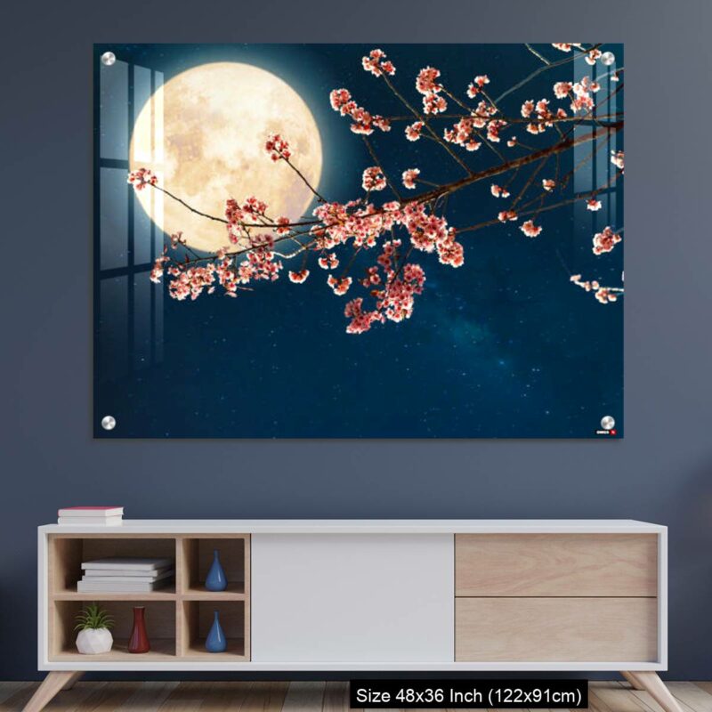 OMGs Acrylic Wall Decor – full moon with flower