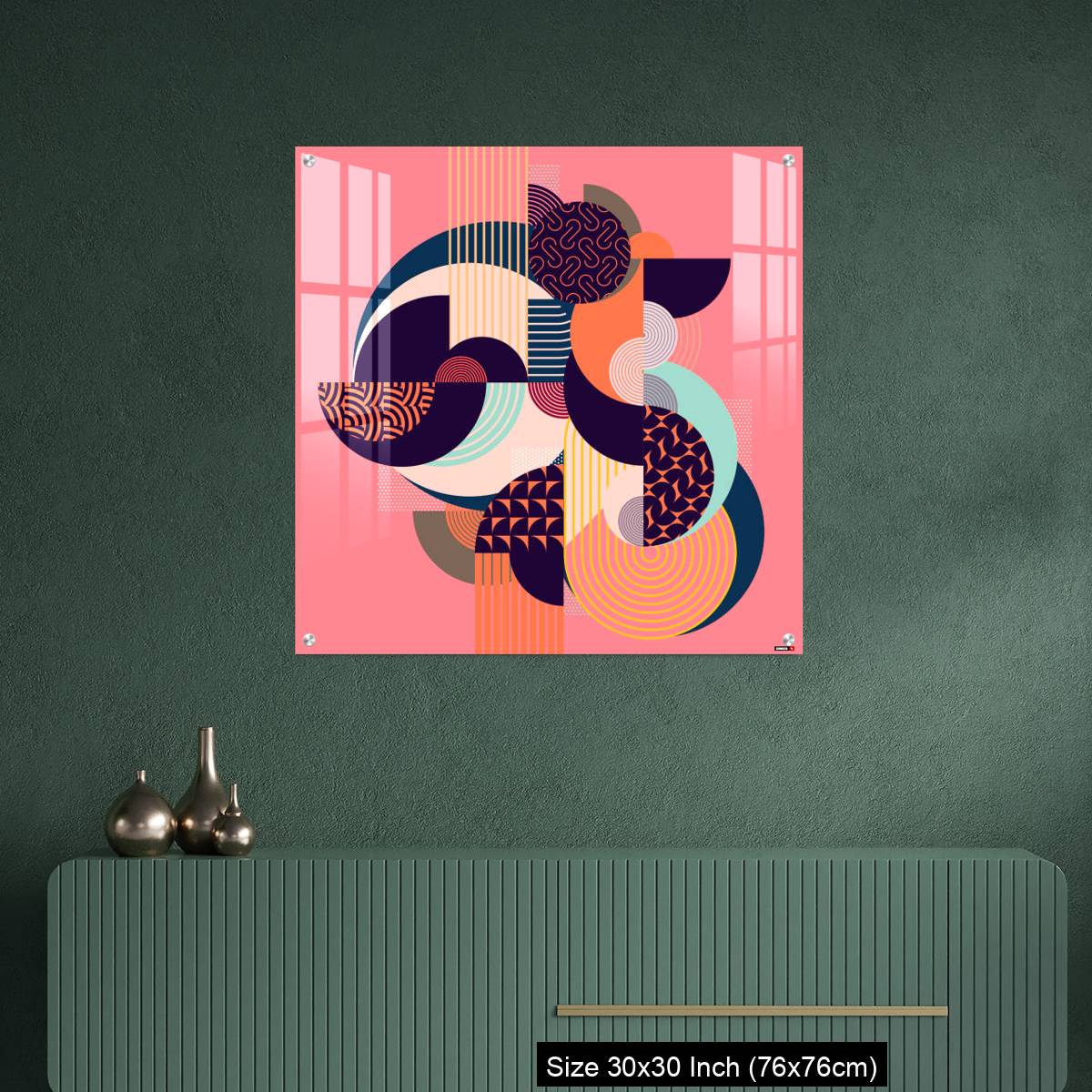 OMGs Acrylic Wall Decor – Abstract art colorful geometric composition. - Image 2