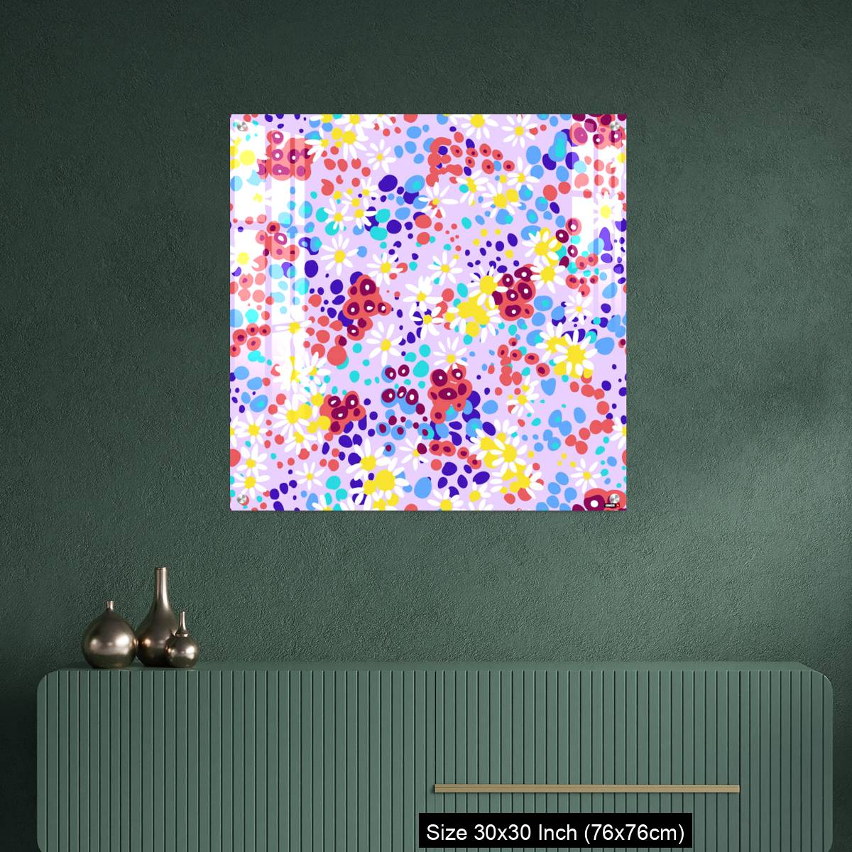 OMGs Acrylic Wall Decor – Bright nature summer floral background - Image 2