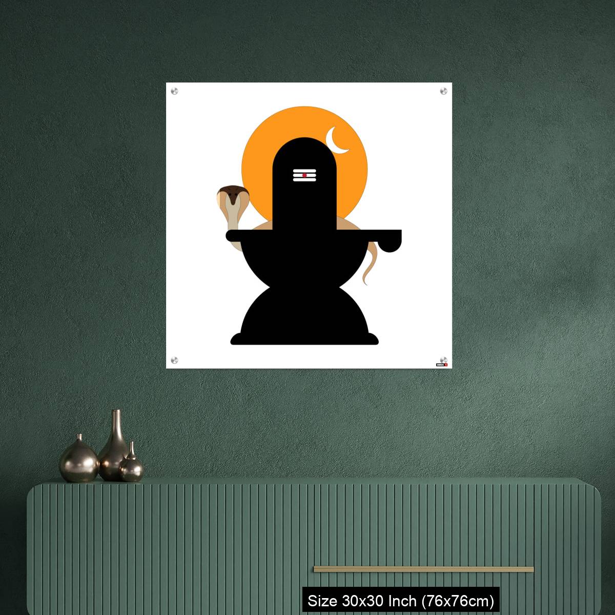 OMGs Acrylic Wall Decor – Shiva Lingam  with snake - Image 2