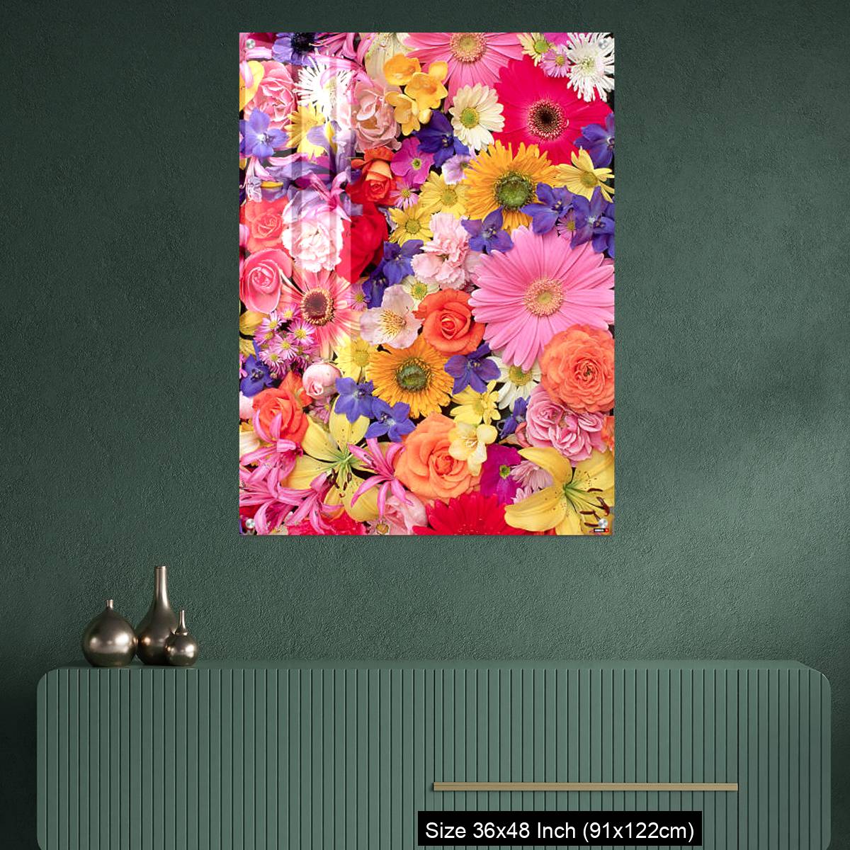 OMGs Acrylic Wall Decor – Colorful Flower Montage - Image 2