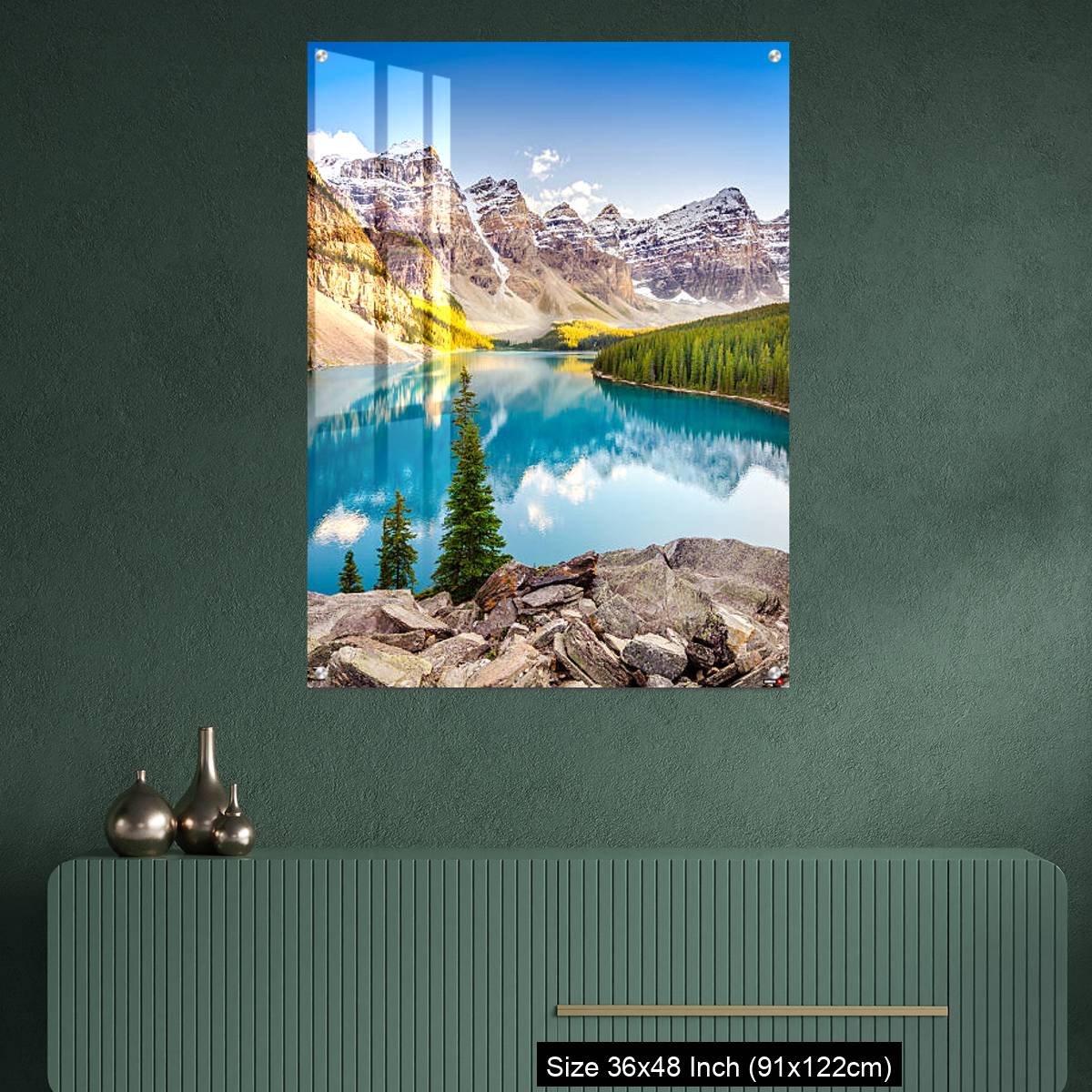 OMGs Acrylic Wall Decor – Landscape view of Moraine lake in Canadian Rocky Mountains - Image 2