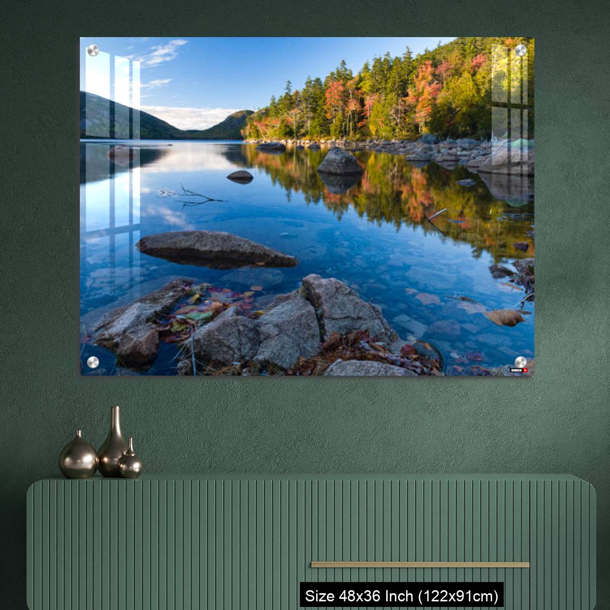 OMGs Acrylic Wall Decor – Autumn, Jordan Pond, Acadia National Park - Image 2