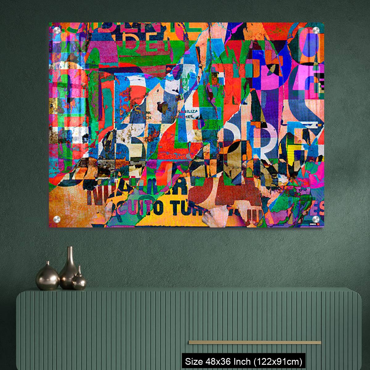 OMGs Acrylic Wall Decor – Background digital collage or typography design wallpaper texture - Image 2