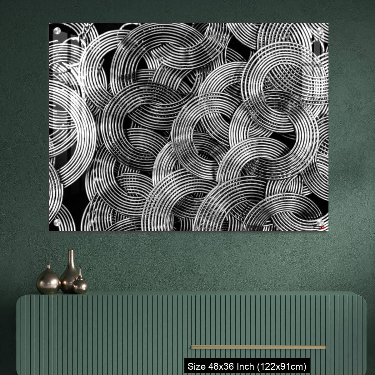 OMGs Acrylic Wall Decor – Beautiful photo of Necklace with Interlocked concentric circles - Image 2