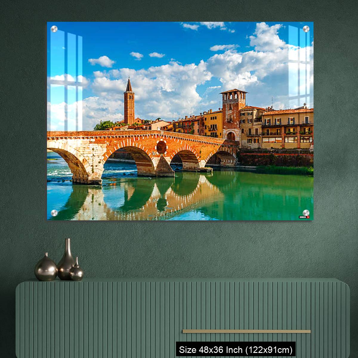OMGs Acrylic Wall Decor – Bridge Ponte Pietra in Verona on Adige river - Image 2