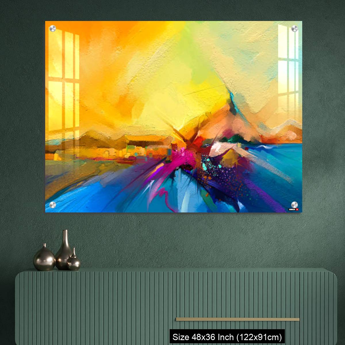 OMGs Acrylic Wall Decor – Colorful oil painting on canvas texture. - Image 2