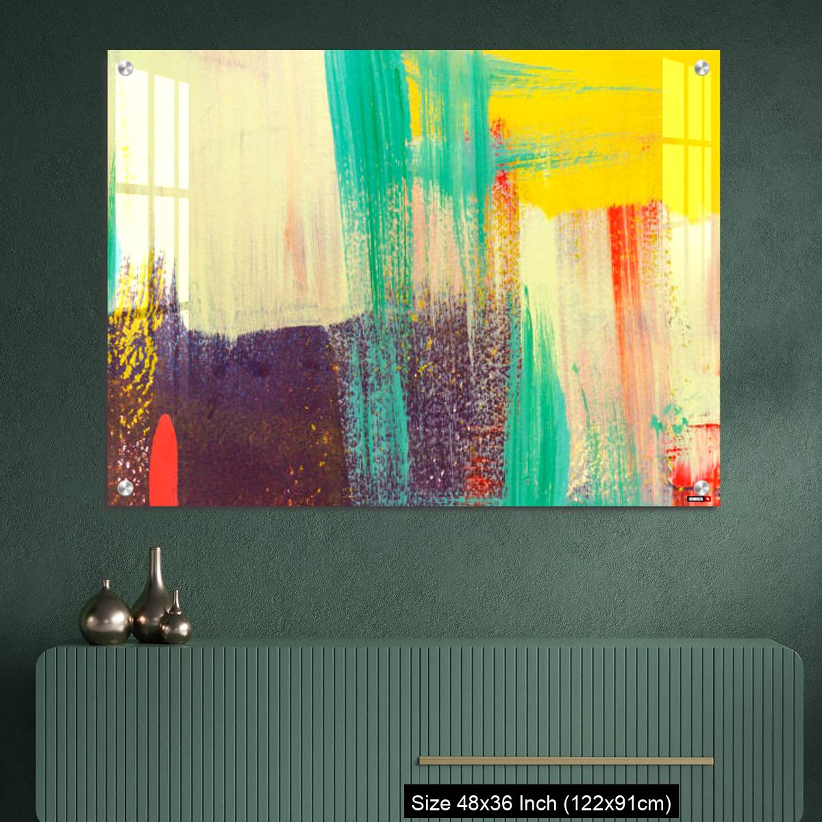 OMGs Acrylic Wall Decor – Colorful painted on concrete wall. Abstract background. - Image 2