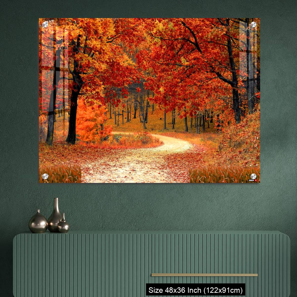 OMGs Acrylic Wall Decor – England-Foggy path in the autumn park - Image 2