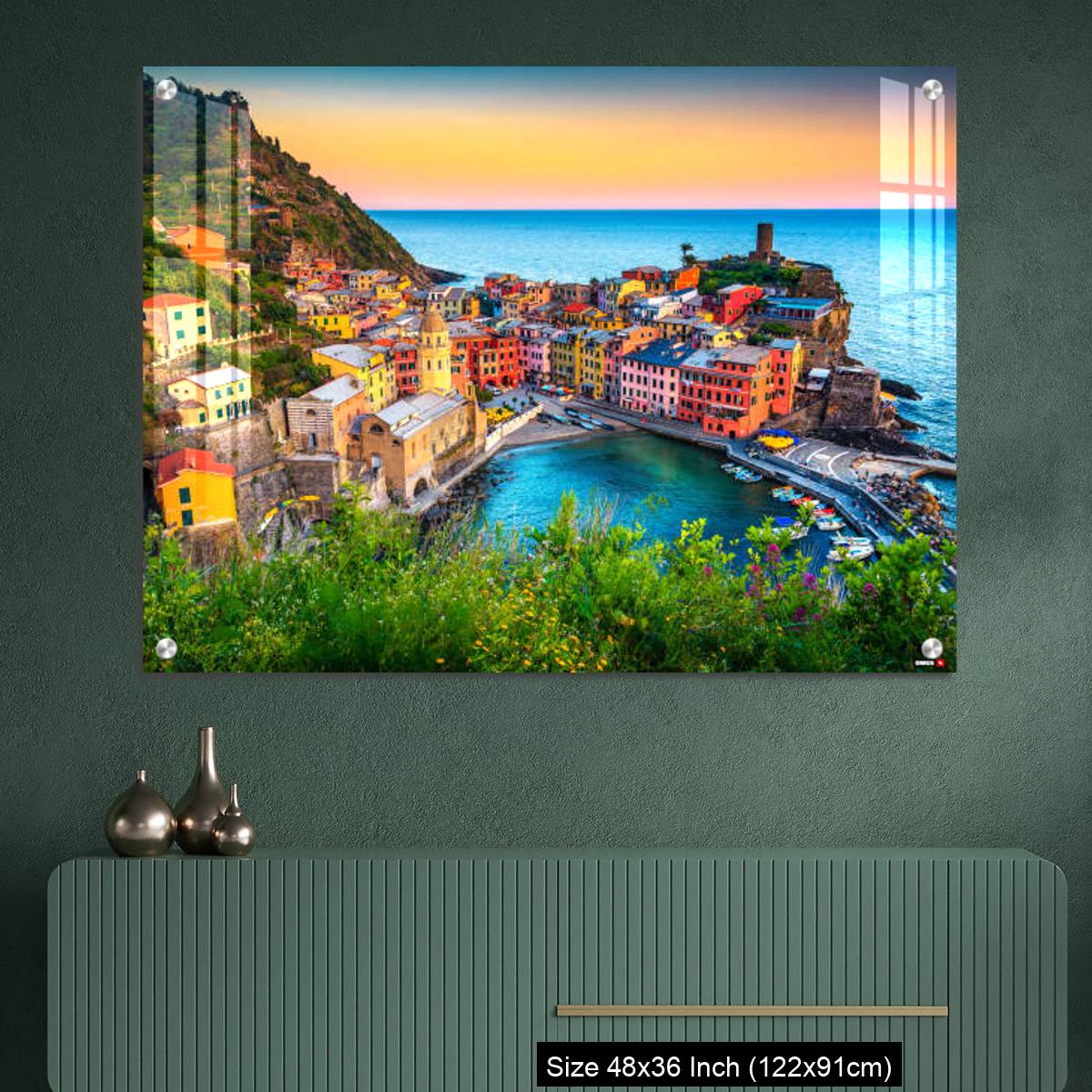 OMGs Acrylic Wall Decor – Famous touristic town of Liguria with beaches and colorful houses - Image 2