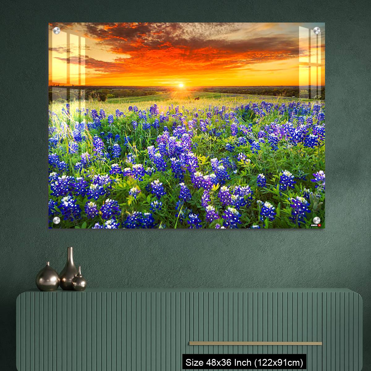 OMGs Acrylic Wall Decor – Sunset on Sugar Ridge Road, Ennis, TX - Image 2