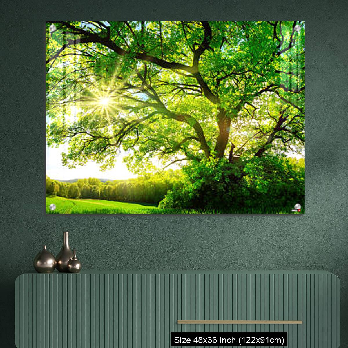 OMGs Acrylic Wall Decor – The sun shining through a majestic oak tree - Image 2