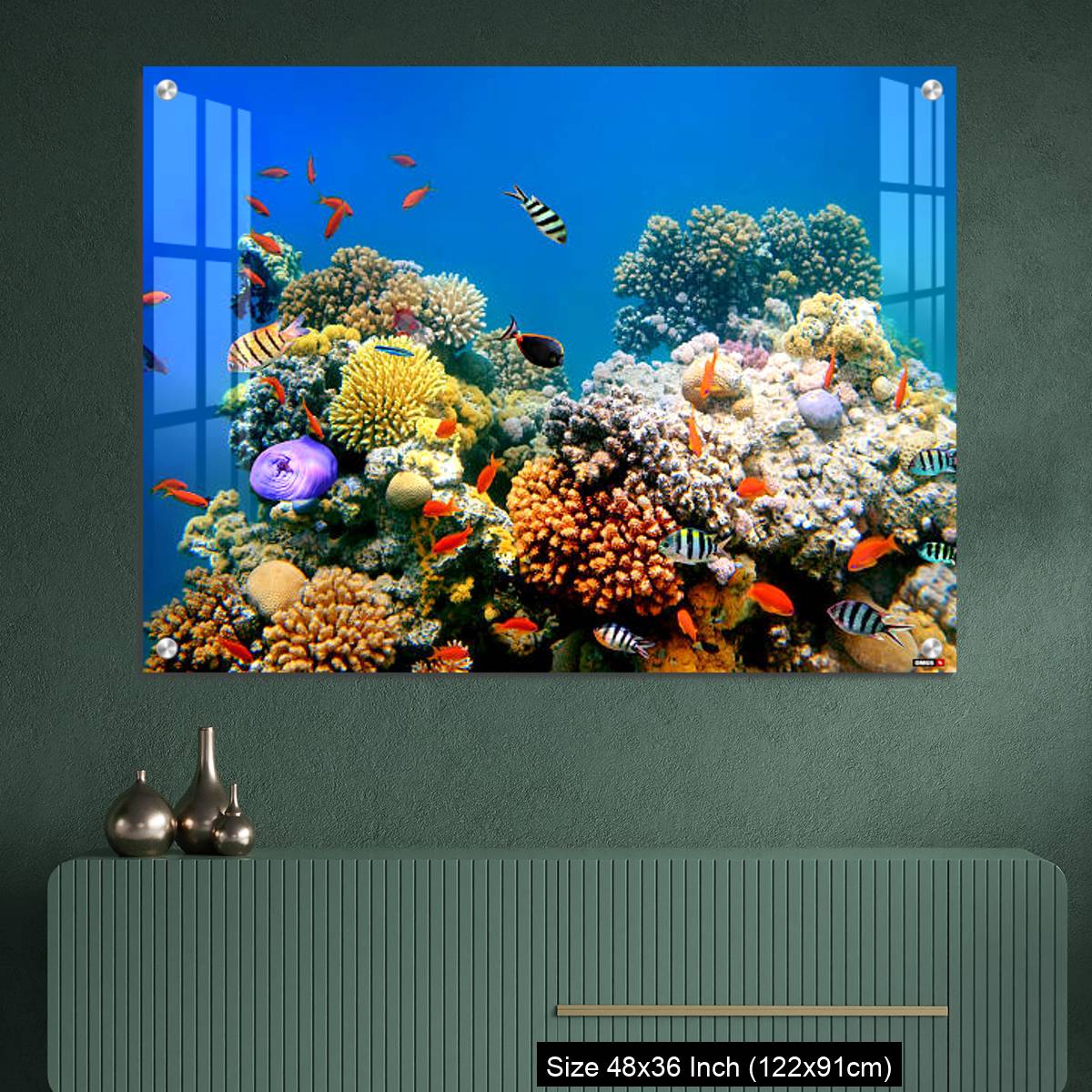 OMGs Acrylic Wall Decor – Tropical Fish on a coral reef - Image 2