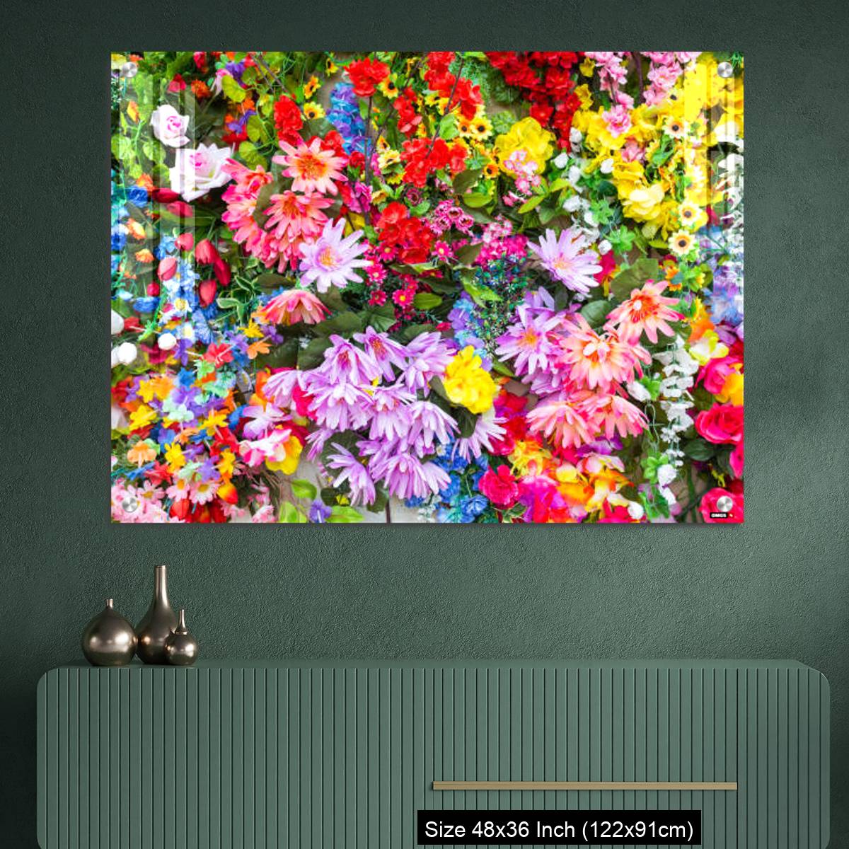 OMGs Acrylic Wall Decor – Various color flower background wall - Image 2