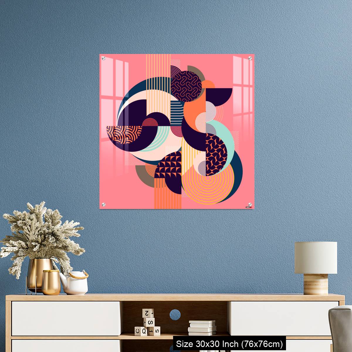 OMGs Acrylic Wall Decor – Abstract art colorful geometric composition. - Image 3