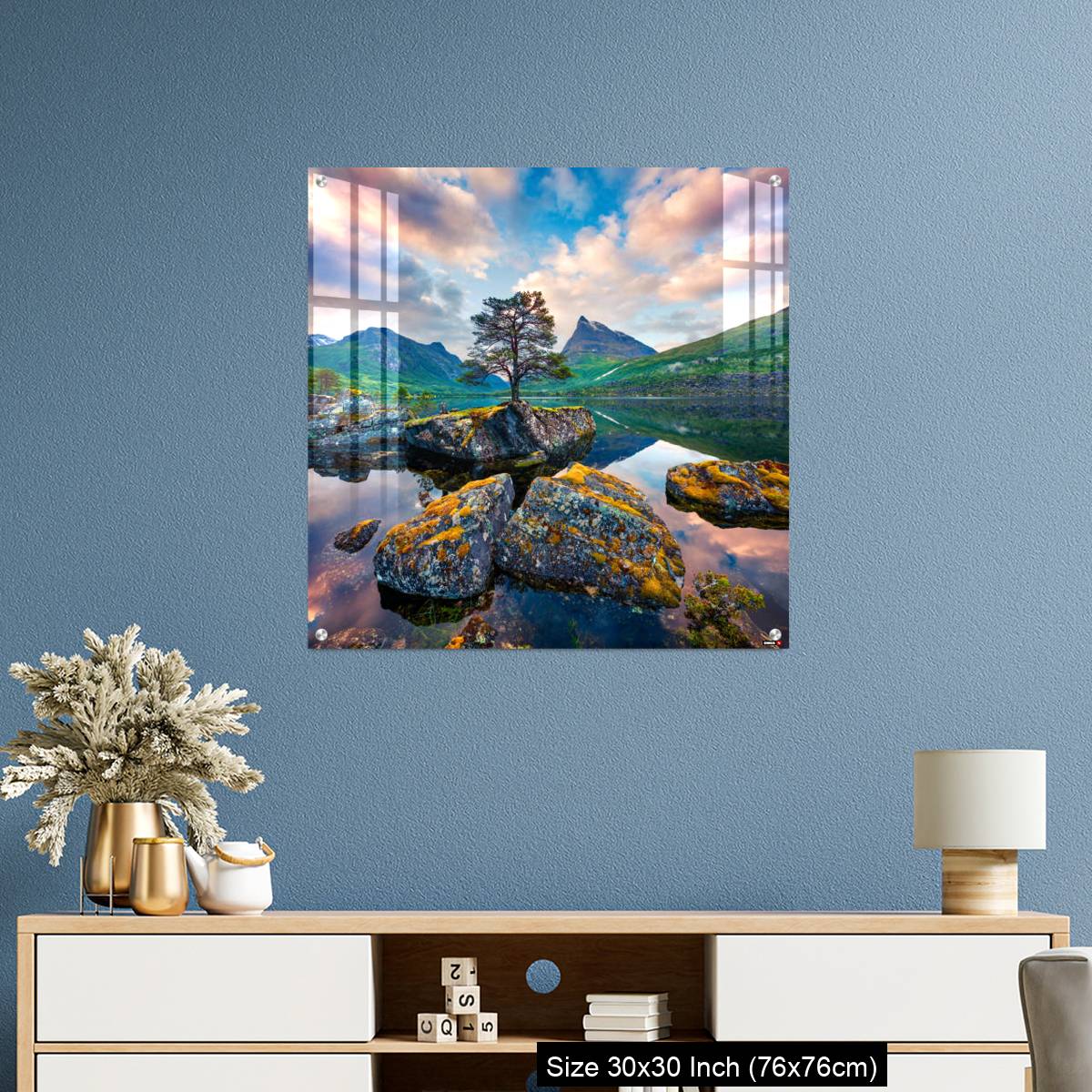 OMGs Acrylic Wall Decor – Fantastic summer sunrise on the Innerdalsvatna lake - Image 3